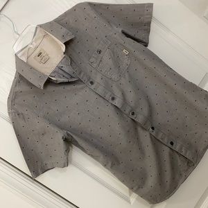Men’s Vans Button Down Shirt Black/Gray Size Small